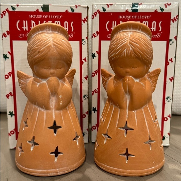 House of Lloyd Other - Terracotta Praying Angels- Set of 2